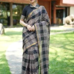 Black Loom Check Elegance Saree